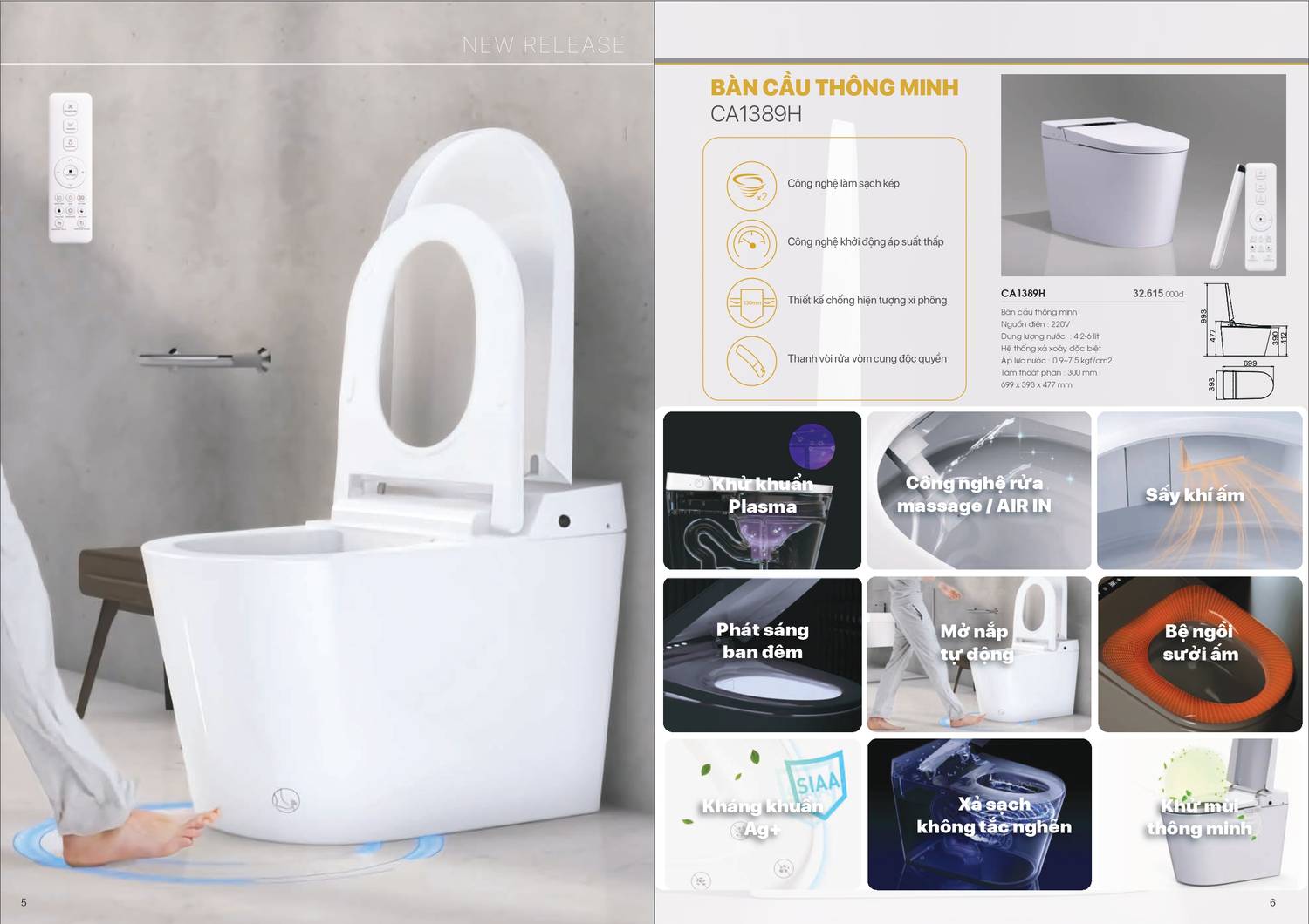 Catalogue và Bảng giá Thiết bị vệ sinh Caesar mới nhất 2024 - 2025 /Page 4